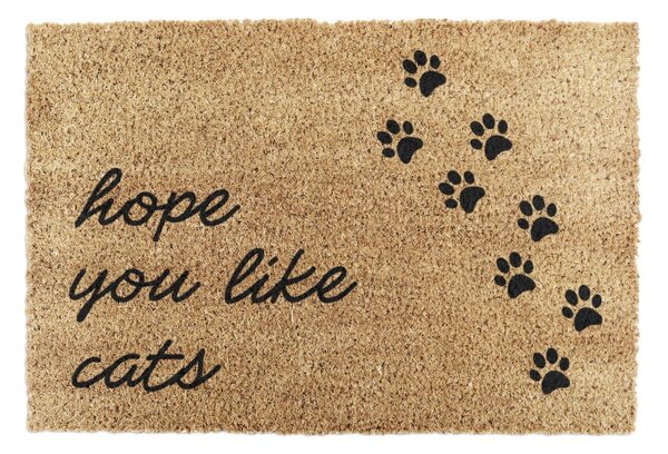 Zerbino in fibra di cocco 40x60 cm Hope You Like Cats - Artsy Doormats