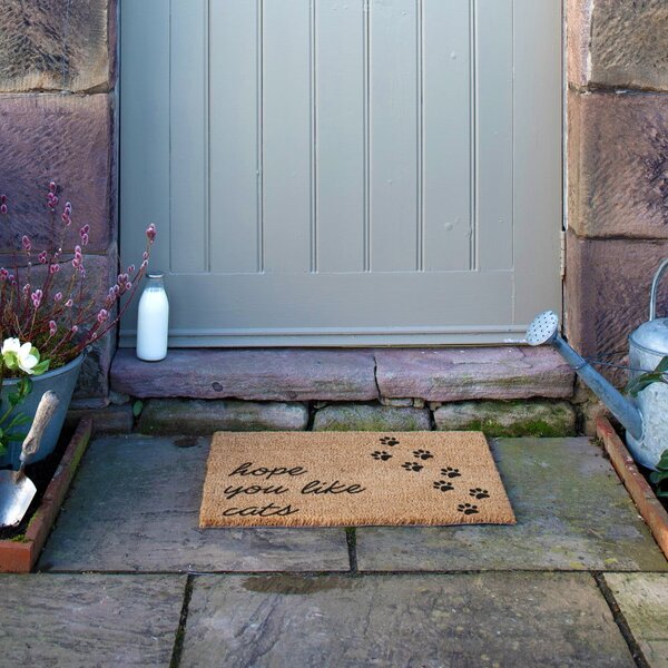 Zerbino in fibra di cocco 40x60 cm Hope You Like Cats - Artsy Doormats