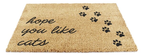 Zerbino in fibra di cocco 40x60 cm Hope You Like Cats - Artsy Doormats