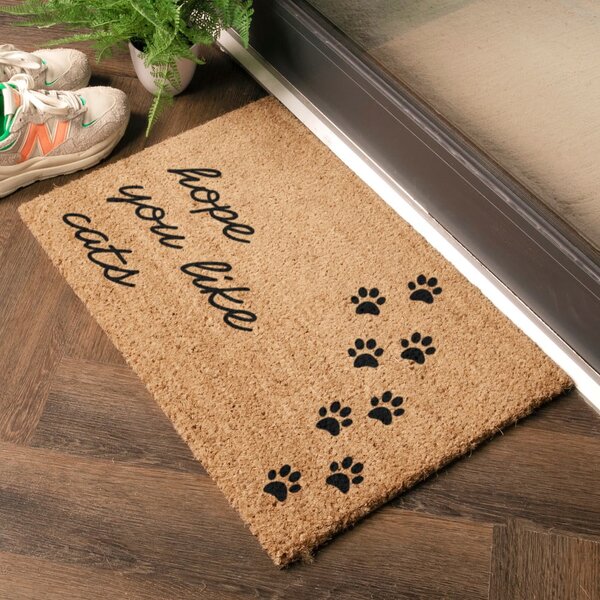 Zerbino in fibra di cocco 40x60 cm Hope You Like Cats - Artsy Doormats