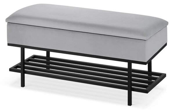 Panca contenitore Cubio Smooth Slim Loft grigia