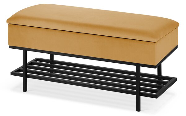 Panca contenitore Cubio Smooth Slim Loft papaya