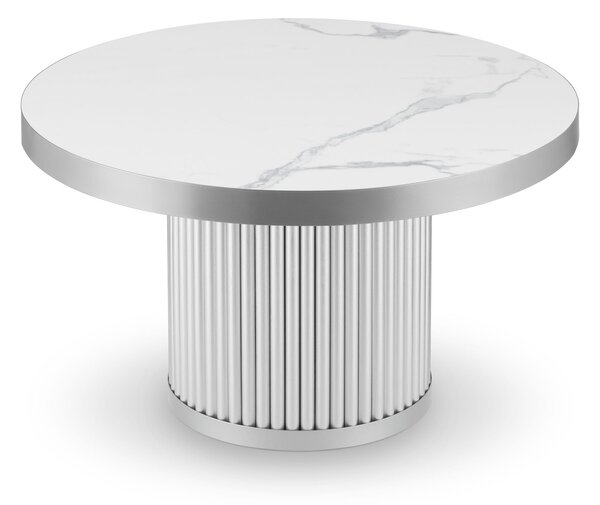 Tavolino rotondo in pietra - Glam White