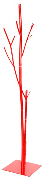 Appendiabiti da Terra 33x33x178 cm in Ferro Battuto Vasconi Bamboo Rosso