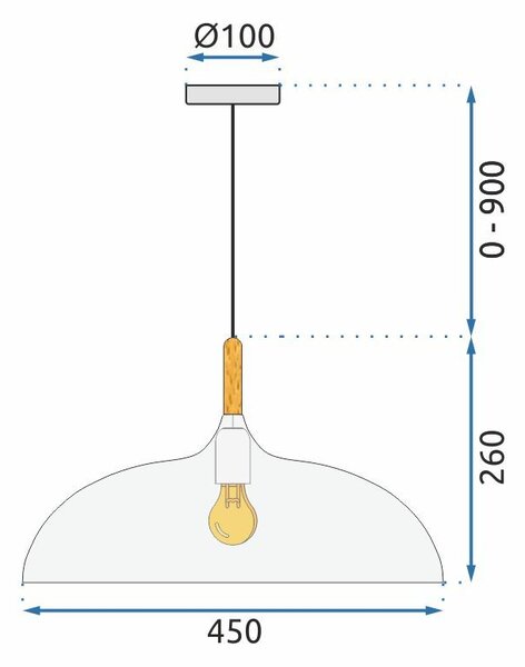 Lampada da soffitto ANZO APP178-1CP Nera