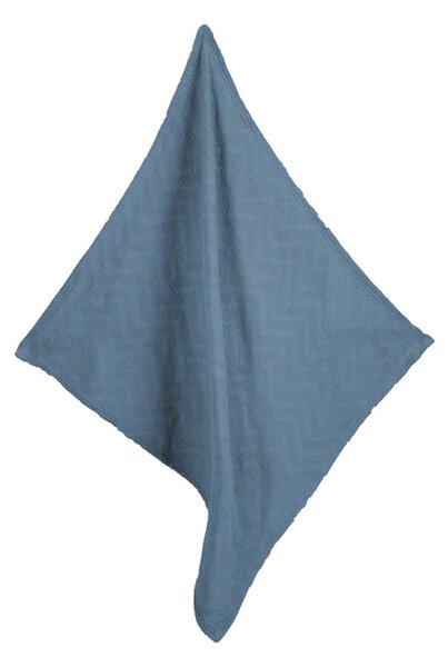 Coperta blu in cotone biologico 80x80 cm Seashells - Roba