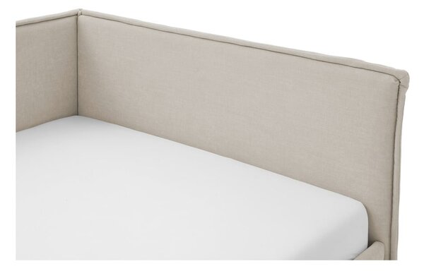 Letto da bambini con sponde beige imbottito con contenitore con rete inclusa 120x200 cm Fun – Meise Möbel
