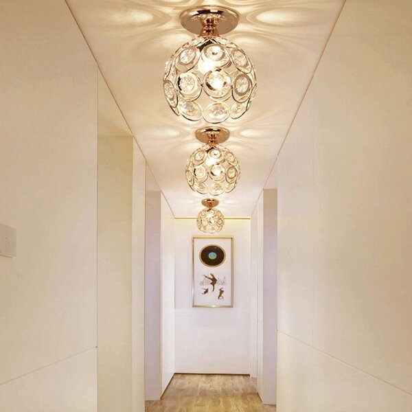 LAMPADA ELEGANTE DA SOFFITTO APP205-1C CRISTALLO ORO