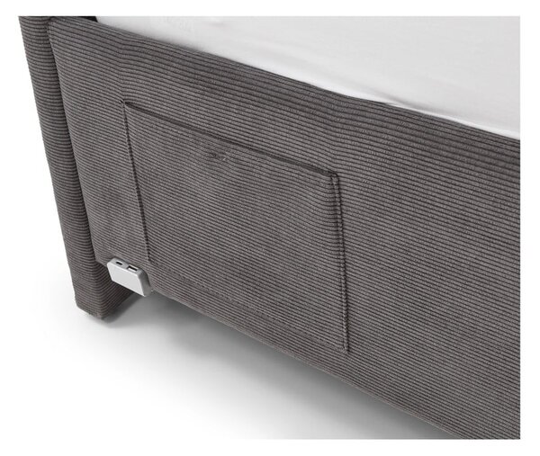 Letto da bambini color antracite imbottito rete non inclusa 90x200 cm Cool – Meise Möbel