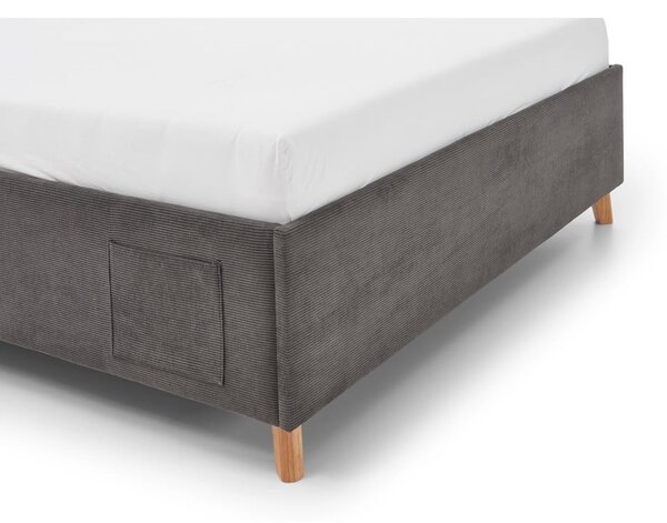 Letto da bambini color antracite imbottito rete non inclusa 90x200 cm Cool – Meise Möbel
