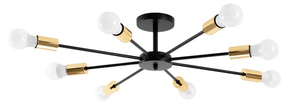 Lampada Ragno 8 Black Gold APP502-8C