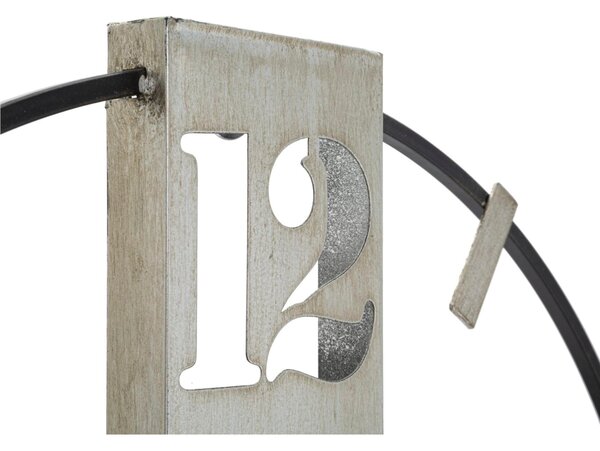 Orologio da parete in metallo e legno SILVERY Dimensioni 61x4,5x63 cm linee industrial e d'avanguardia