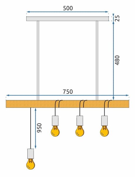 Lampada APP974-3CP LINE