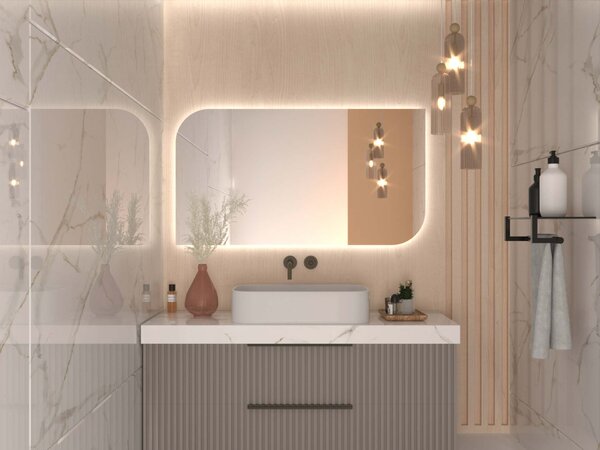 Specchio atipico con illuminazione a LED A8
