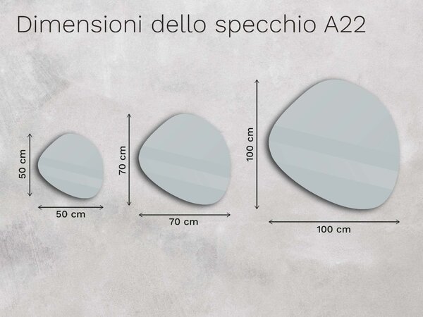 Specchio organico LED con illuminazione A22