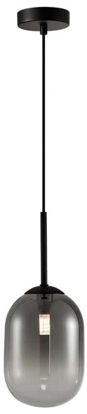 Lampadario a sospensione con filo ALIAS 1xE14/40W/230V diametro 12 cm nero/grigio