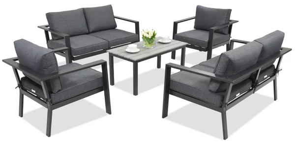 Mobili da giardino in alluminio Sydney Coffee 6 Garden Point antracite