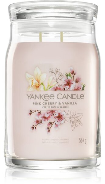 Yankee Candle Pink Cherry & Vanilla candela profumata Signature 567 g