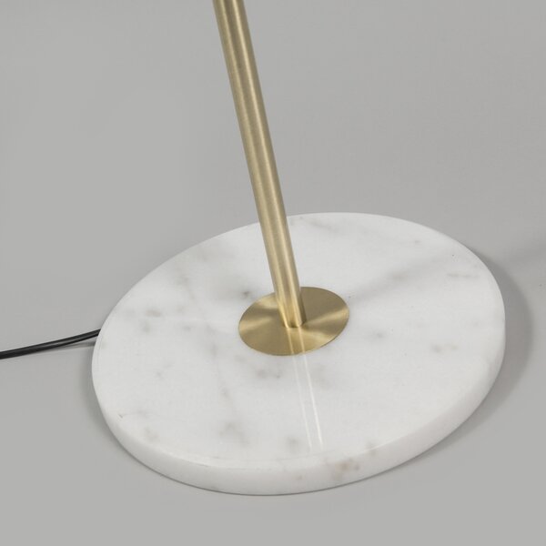 Lampada da terra in ottone con paralume verde 50 cm - Kaso