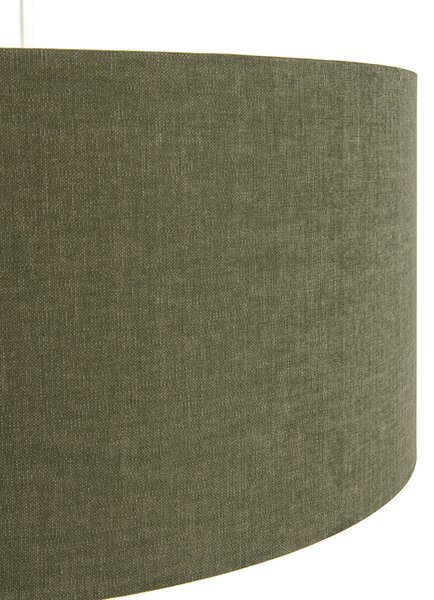 Lampada a sospensione bianca con paralume verde 50 cm - Combi 1