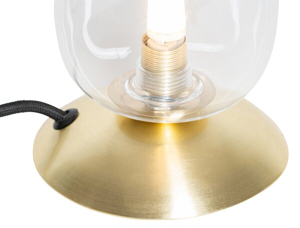 Lampada da tavolo classica oro con vetro - Elien