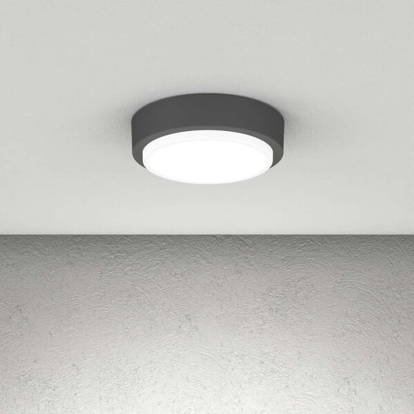 Plafoniera moderna top light baku 28 gx53 led ip54 alluminio policarbonato - Top Light