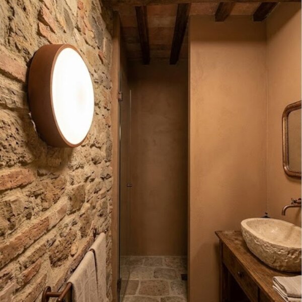 Plafoniera classica top light baku 28 co gx53 led ip54 alluminio policarbonato - Top Light