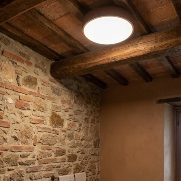 Plafoniera classica top light baku 28 co gx53 led ip54 alluminio policarbonato - Top Light