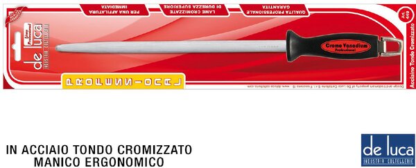 De Luca Coltellerie Acciaino Tondo Cromatizzato cm 25 L. Professionale - L449