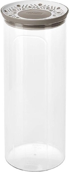STEFANPLAST Barattolo Tondo ermetico 2.2 lt 12 x 28 cm Tosca Resina Tortora - 55500