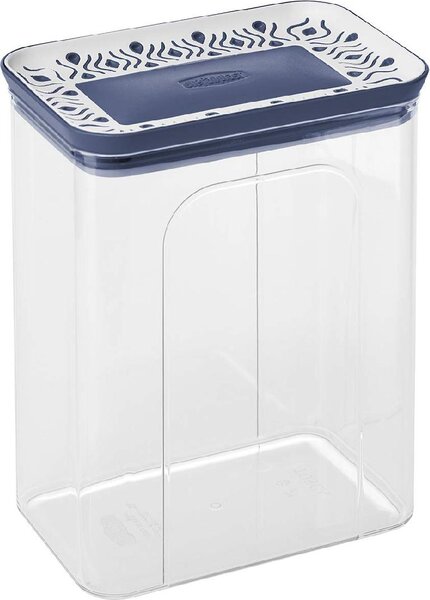 STEFANPLAST Barattolo Rettangolare ermetico 2.2 lt Tosca Resina Blu - 55651
