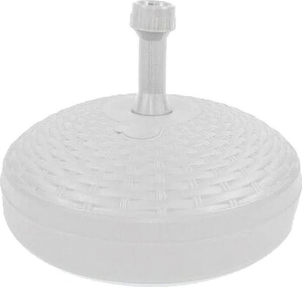 NUOVA PLASTICA ADRIATICA Base per Ombrellone Plastica Rattan Tonda Bianca - I002296