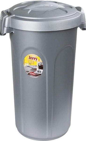 STEFANPLAST Bidone Spazzatura Pattumiera Rifiuti Plastica 23 litri colore Grigio - 70300
