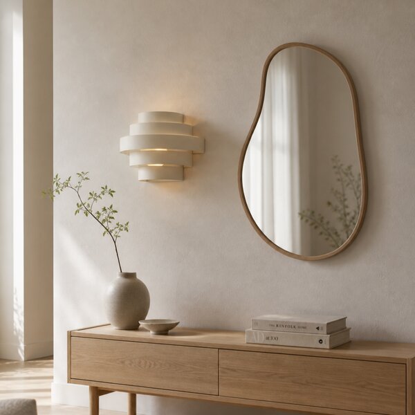 Lampada da parete moderna beige con LED dimmerabile a 3 livelli - Lines