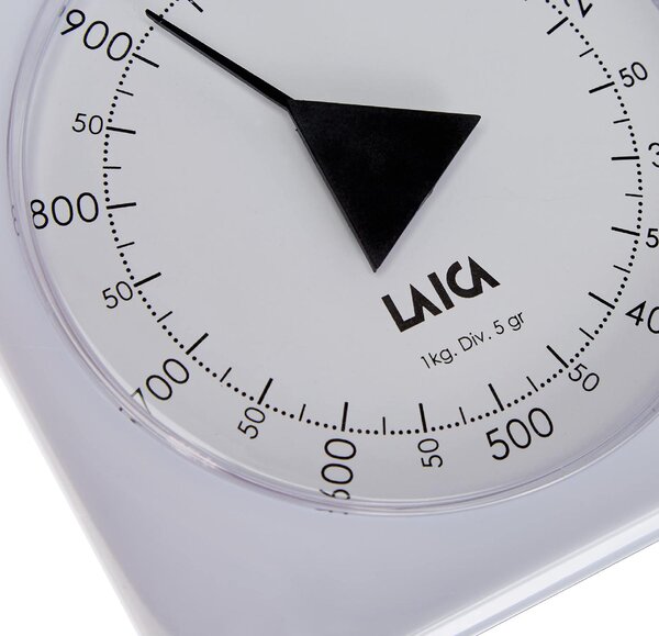 LAICA Bilancia da Cucina Meccanica Analogica Peso Massimo 1 Kg colore Bianco - K711