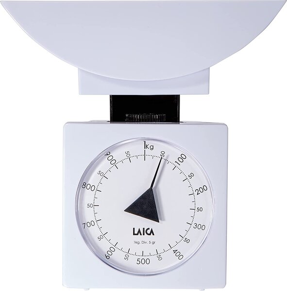 LAICA Bilancia da Cucina Meccanica Analogica Peso Massimo 1 Kg colore Bianco - K711
