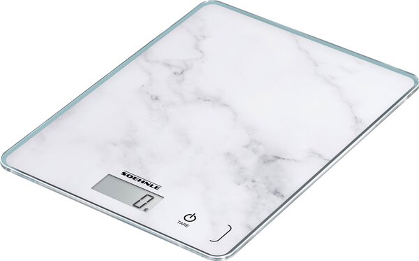 Soehnle Bilancia da cucina Digitale peso max 5 Kg Funzione Tara Spegnimento Automatico colore Marmo - 61516 Page Compact 300