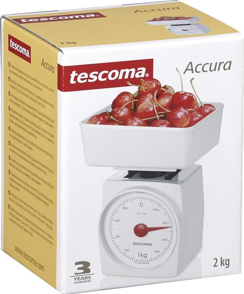 Tescoma Bilancia da Cucina per Alimenti Analogica Peso Max 0,5 Kg con Ciotola - Linea Accura 634520