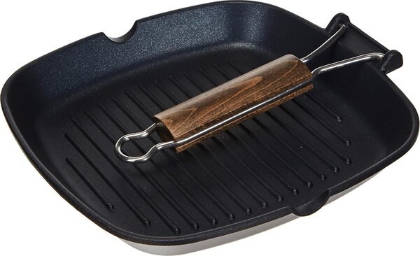 Antik Ars Bistecchiera Manico Legno Pieghevole 26x26 cm