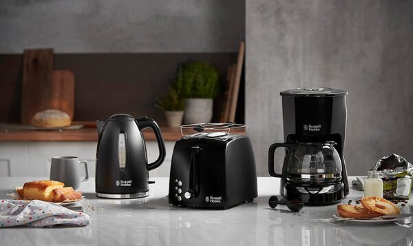 Russell Hobbs Bollitore elettrico Capacit 1.7 Litri Potenza 2400 Watt colore Nero - 22591-70 Texture Plus