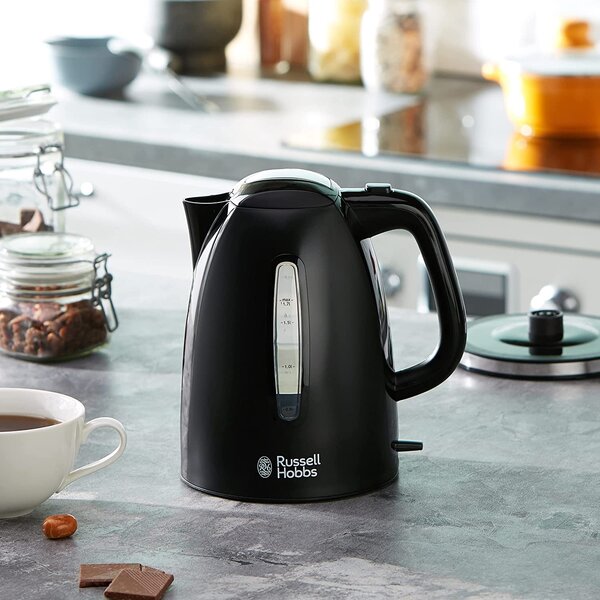 Russell Hobbs Bollitore elettrico Capacit 1.7 Litri Potenza 2400 Watt colore Nero - 22591-70 Texture Plus