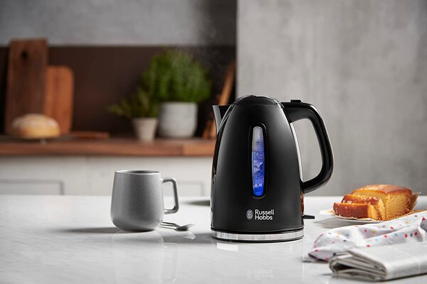 Russell Hobbs Bollitore elettrico Capacit 1.7 Litri Potenza 2400 Watt colore Nero - 22591-70 Texture Plus
