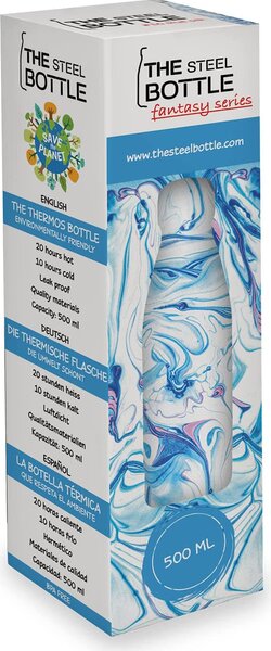 The Steel Bottle Bottiglia termica in Acciaio Inox 500 ml colore Blue Silk