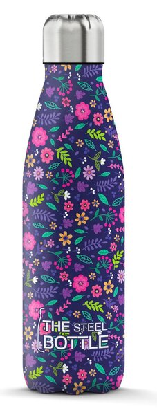Steel Bottle Borraccia Termica Bottiglia 500 ml Finitura Floreale - Art Series Cartoon Flowers