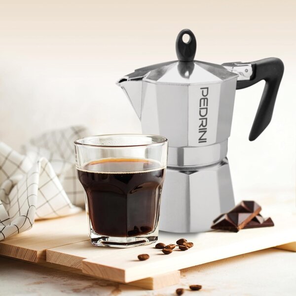 Pedrini Caffettiera Brillant C 2 Tazze in Box - 9082