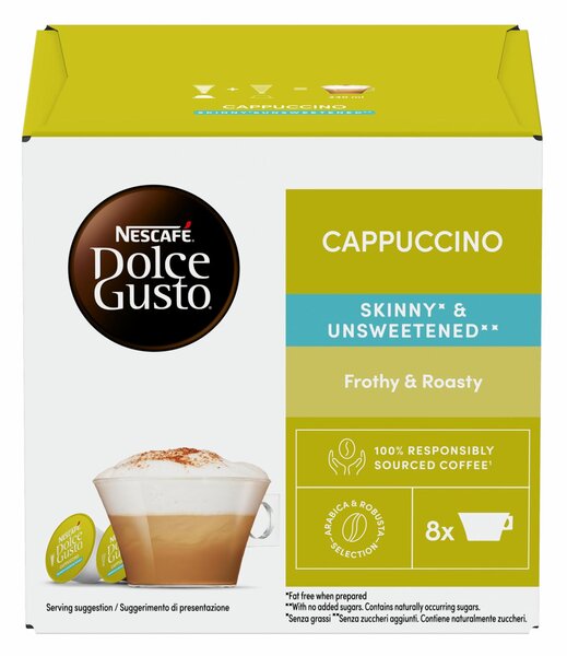 Nescaf Dolce Gusto Capsule Dolce Gusto Cappuccino Light 8 Tazze Confezione 16 Pezzi - 12503795