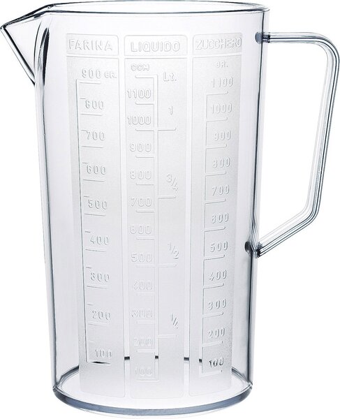 Cosmoplast Caraffa Graduata Per Solidi e Liquidi cm 12x19 h capacit 1.5 Litri - 422 Florida