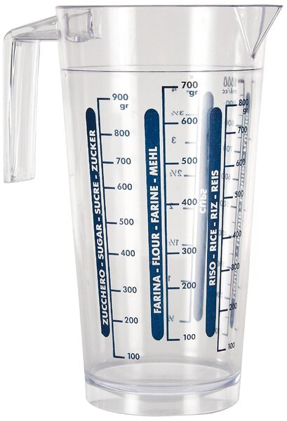 Cosmoplast Caraffa Graduata Per Solidi e Liquidi cm 11x21 h 1 litri - 415