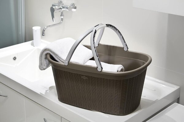 STEFANPLAST Cesta Elegance con Manico Tortora 35x58 h. 29 - 30201