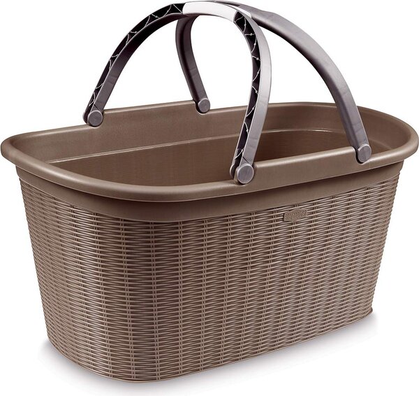 STEFANPLAST Cesta Elegance con Manico Tortora 35x58 h. 29 - 30201